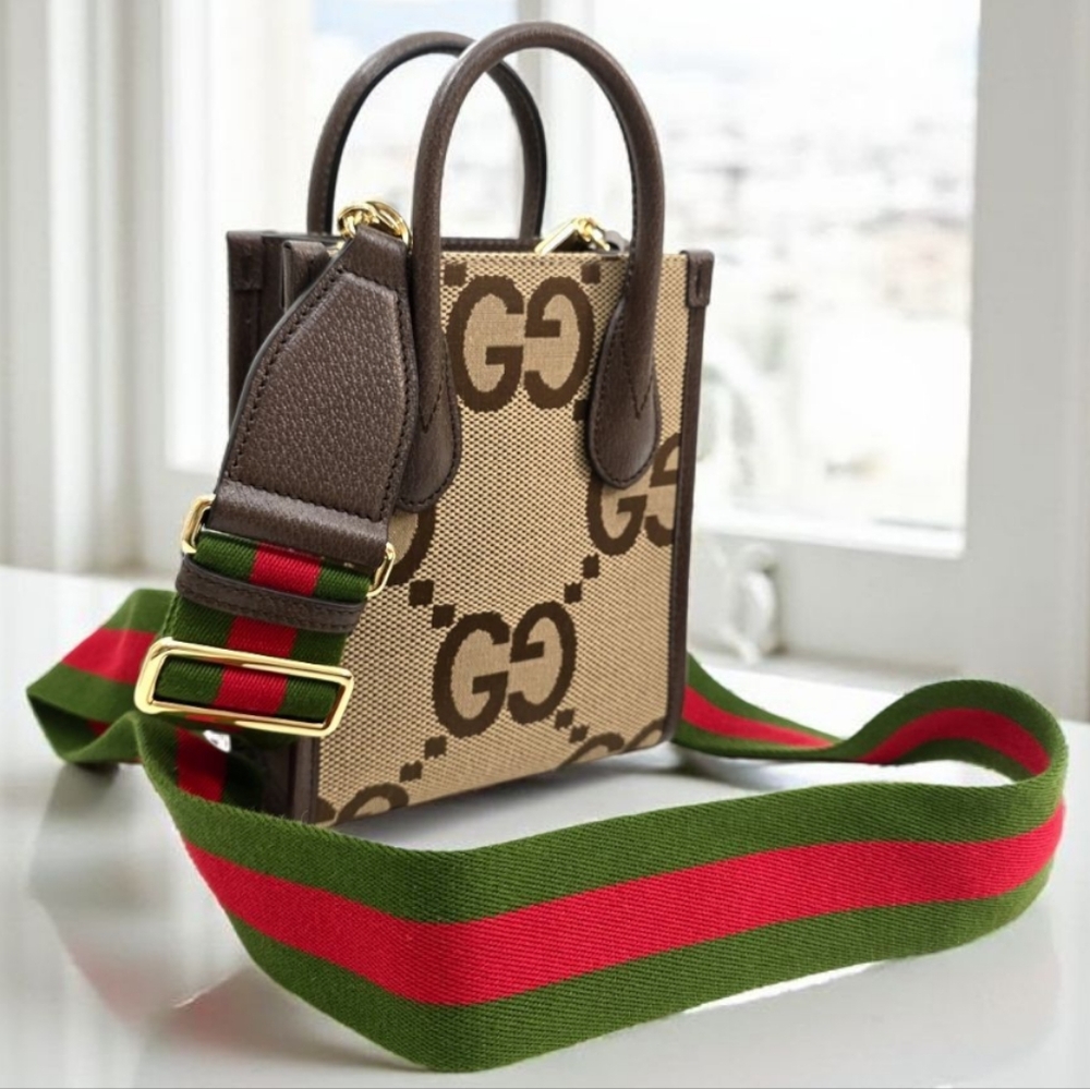 ✨️Brand New Gucci Jumbo Dollar Web Mini Vertical Tote - Picture 9 of 12